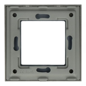 RAMKA SZKLANA POJEDYNCZA SZARA DO GNIAZDA 230 DO GNIAZDEK DC SMART HOME 1F