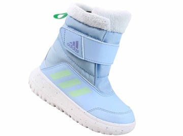 ADIDAS WINTERPLAY IF1714 ДЕТСКИЕ СНЕЖНЫЕ БОТИНКИ С УТЕПЛЕННОЙ ОБУВЬЮ СИНИЕ НА ВЕЛКРО