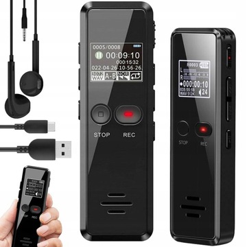 МИНИ-ЦИФРОВОЙ ДИКТОФОН 64 ГБ+ НАУШНИКИ