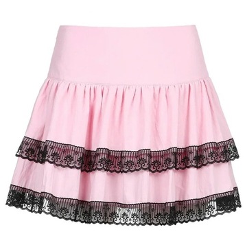 Kawaii Mini Lace Skirts Women Lolita Style Sweet H
