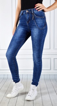 Spodnie Jeansy Damskie Jeansowe Skinny MODELUJĄCE