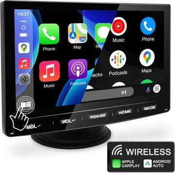 Bezprzewodowy Monitor samochodowy ANDROID AUTO CARPLAY GPS Airplay Mirror