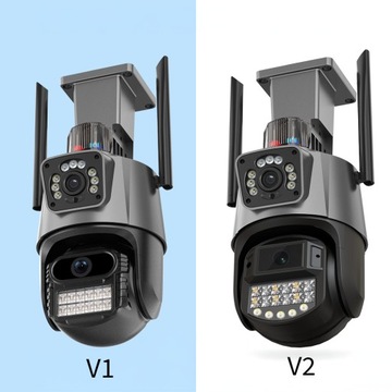 PODWÓJNA KAMERA IP 2W1 ZEWNĘTRZNA OBROTOWA WIFI 2x 3MPx FULL HD+ MONITORING