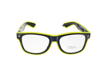 СВЕТОДИОДНЫЕ ОЧКИ, НА БАТАРЕЯХ, ПРОЗРАЧНЫЕ ЛИНЗЫ, СМЕШАНИЕ ЦВЕТОВ E1851EMAJ