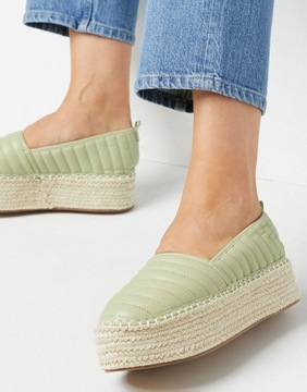 ESPADRYLE DAMSKIE NA PLATFORMIE ZIELONE 38 1DIM