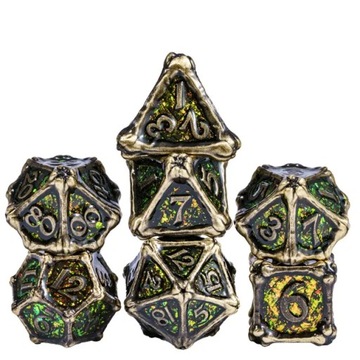 SMOCZY KAPŁAN - ZAHKRIISOS ZESTAW 7 METALOWYCH KOŚCI RPG
