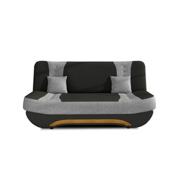 KANAPA ROZKŁADANA Ewa II CZARNA SZARA Młodzieżowa Sofa Wersalka Tapczan
