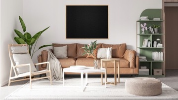 Tablica Korkowa Duża 100x80 Drewniana Rama CZARNA + Pinezki Komplet Gratis