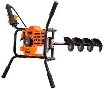 БЕНЗИНОВЫЙ ШНЕК ДЛЯ ПОЧВЫ ДРЕЛЬ RITCH 3 БУРА + МАСЛО