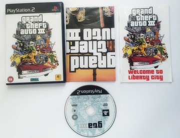GRAND THEFT AUTO 3 PS2 GTA 3 KOMPLET GTA III PLAYSTATION 2