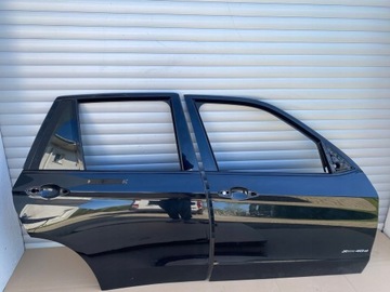 DRZWI PRAWY PRZÓD TYŁ PRAWE KOMPLET BMW F15 X5 BLACKSAPPHIRE 475 CZARNY