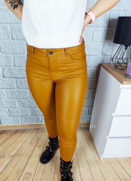 ДЖИНСЫ ВОСКОВАННЫЕ GOODIES КОРИЧНЕВЫЕ КОЖАНЫЕ R36