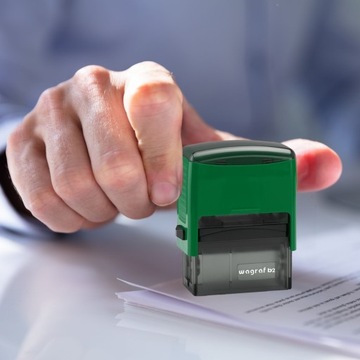 WAGRAF B2s ШТАМП ДЛЯ 4 СТРОК НАЗВАНИЯ КОМПАНИИ ОФИСНЫЙ ДИЗАЙН + ЛАСТИК