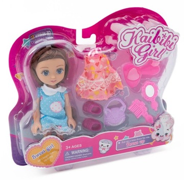 LITTLE GIRL Кукла Kaibibi Брюнетка + 2 платья Сумочка-расческа