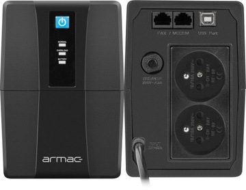 ZASILACZ AWARYJNY UPS ARMAC HOME 850E LED V2 2 GNIAZDA PL 480W DO KOMPUTERA