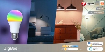 Светодиодная лампа ZIGBEE TUYA SMART 9W E27 RGB CCT
