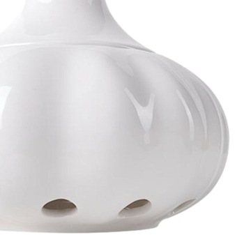 Ceramiczny pojemnik na cebulę z pokrywką do przechowywania czosnku do kawiarni