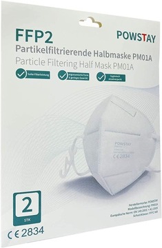 2x MASKA MASECZKA MEDYCZNA OCHRONNA FFP2 BIAŁA