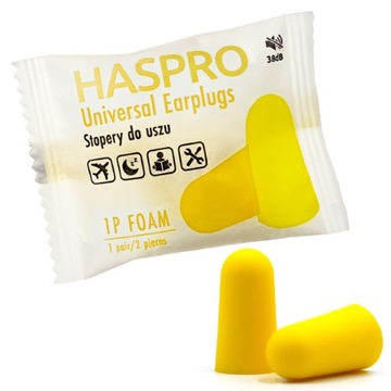 STOPERY ZATYCZKI DO USZU UNIWERSALNE HASPRO 1 para