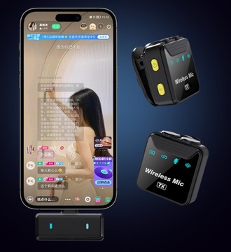 2 БЕСПРОВОДНЫХ МИКРОФОНА USB C, МАГНИТ APPLE ANDROID POWERBANK