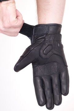 ПЕРЧАТКИ ДЛЯ МОТОЦИКЛА HUSAR MAVERIK КОЖАНЫЕ черные