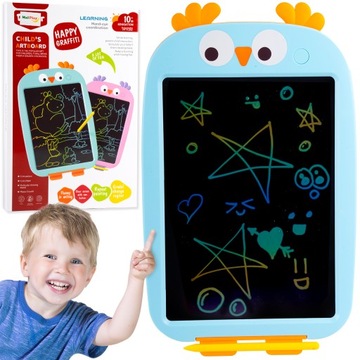 TABLET GRAFICZNY DO RYSOWANIA dla DZIECI ZNIKOPIS TABLICA EKRAN LCD SÓWKA