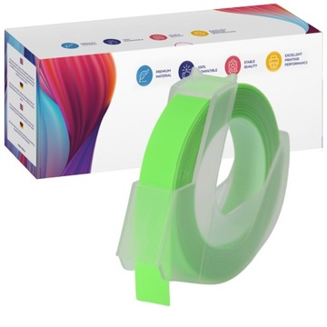 Taśma 3D do DYMO OMEGA JUNIOR Zielony Fluo 9mm