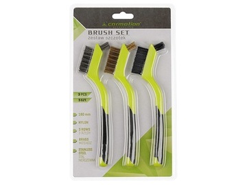 НАБОР ИЗ 3 ЩЕТОК НЕЙЛОН, ЛАТУНЬ, СТАЛЬ
