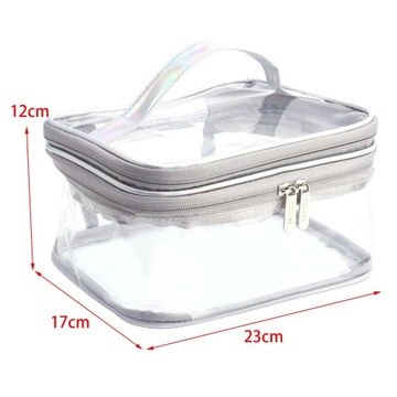 Прозрачная косметичка Прозрачная дорожная сумка с двойным слоем