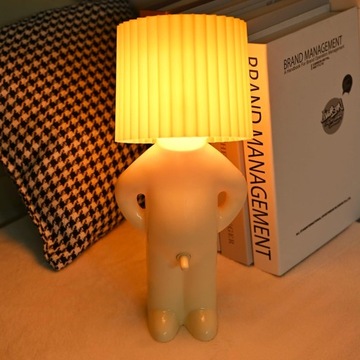 Bedside Table Lamp Turn That D*CK Switch ON, White