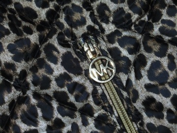 MICHAEL KORS KURTKA PUCHOWA PANTERKA NATURALNY PUCH DOWN r. S