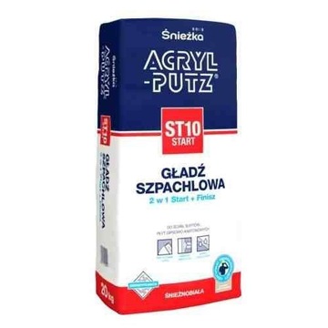 Gładź szpachlowa akryl-putz st10 start 20kg Śnieżk