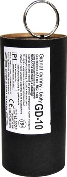 GRANAT DYMNY Z ZAWLECZKĄ GD10 BIAŁY PAINTBALL ASG
