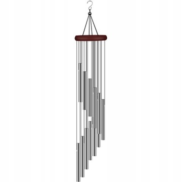 DZWONKI WIETRZNE METALOWE 58 CM 12x TUBA GONG