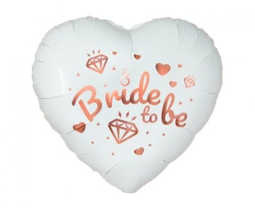 Balon foliowy Bride To Be (białe serce), 18