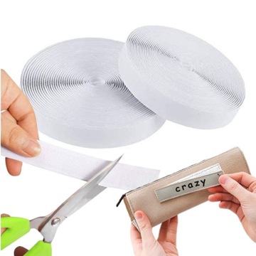 RZEP TAŚMA SAMOPRZYLEPNA Z KLEJEM DO CIĘCIA DO OBRAZÓW BIAŁA ROLKA 4,57m