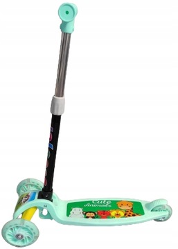 САМОКАТ ДЕТСКИЙ, ТРЕХКОЛЕСНЫЙ, СКЛАДНОЙ, СВЕТОДИОДНЫЕ КОЛЕСА