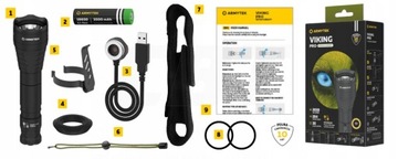 LATARKA SPECJALISTYCZNA TAKTYCZNA VIKING PRO USB WARM AKUMULATOROWA 2050 LM
