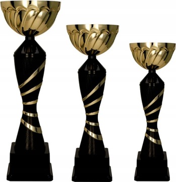 PUCHARY ZESTAW 3 SZT TABLICZKI GRATIS 41/32/26 cm