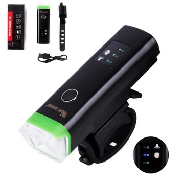 LAMPKA ROWEROWA OŚWIETLENIE NA ROWER Z CZUJNIKIEM ZMIERZCHU 350 lm USB