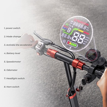 Складной электрический самокат для взрослых Iscooter Scooter 45 км/ч, 1000 Вт, 48 В, 15 Ач, 11 дюймов