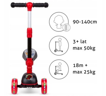 Самокат-балансир Kidwell RIMBA 2в1 со светодиодной подсветкой