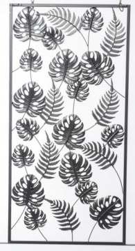 МЕТАЛЛИЧЕСКОЕ УКРАШЕНИЕ НА СТЕНЫ Монстера ЛИСТЬЯ картина