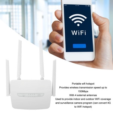 4G LTE CPE Wi-Fi-роутер со слотом для SIM-карты, внешняя антенна, поддержка 150 Мбит/с