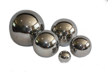 Kula dekoracyjna ceramiczna silver srebrna 9 cm
