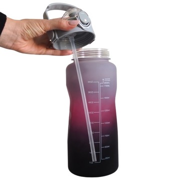 Бутылка для воды с мотивирующим мерным стаканчиком и весами, набор 3-в-1, красочная