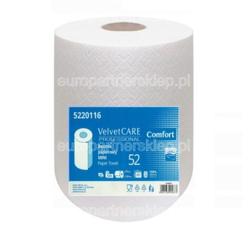 Ręcznik papierowy Velvet Care MINI a'1 biały|52m|2-war|100% celuloza*