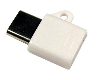 Adapter gn micro USB / wtyk USB-C biały