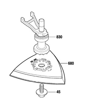 Треугольная шлифовальная пластина Bosch для многофункционального инструмента PMF 180 E 2609002737
