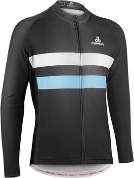 KOSZULKA ROWEROWA Z DŁUGIM RĘKAWEM POLAR TERMICZNY KIESZEŃ NA PLECACH 2XL
